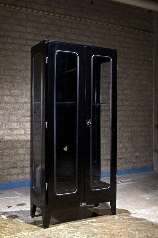 Industriële vitrinekast zwart MK1.2 | IndustrieelHuys.nl.