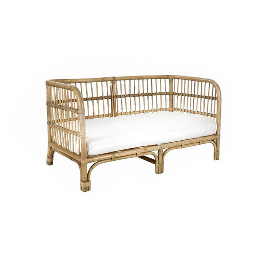 Pomax Zitbankelementen KIM - 2-ZITSBANK - ROTAN / STOF - L 120 X W 68 X H 67 CM - NATUREL