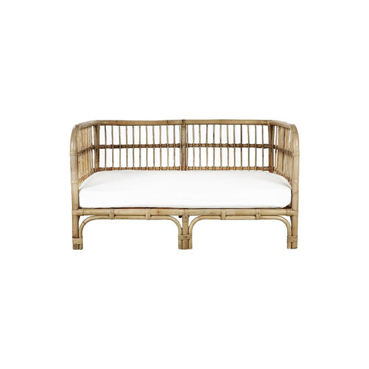 Pomax Zitbankelementen KIM - 2-ZITSBANK - ROTAN / STOF - L 120 X W 68 X H 67 CM - NATUREL